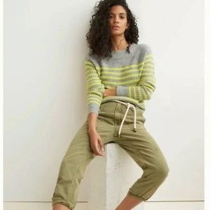 Anthropologie neon striped sweater